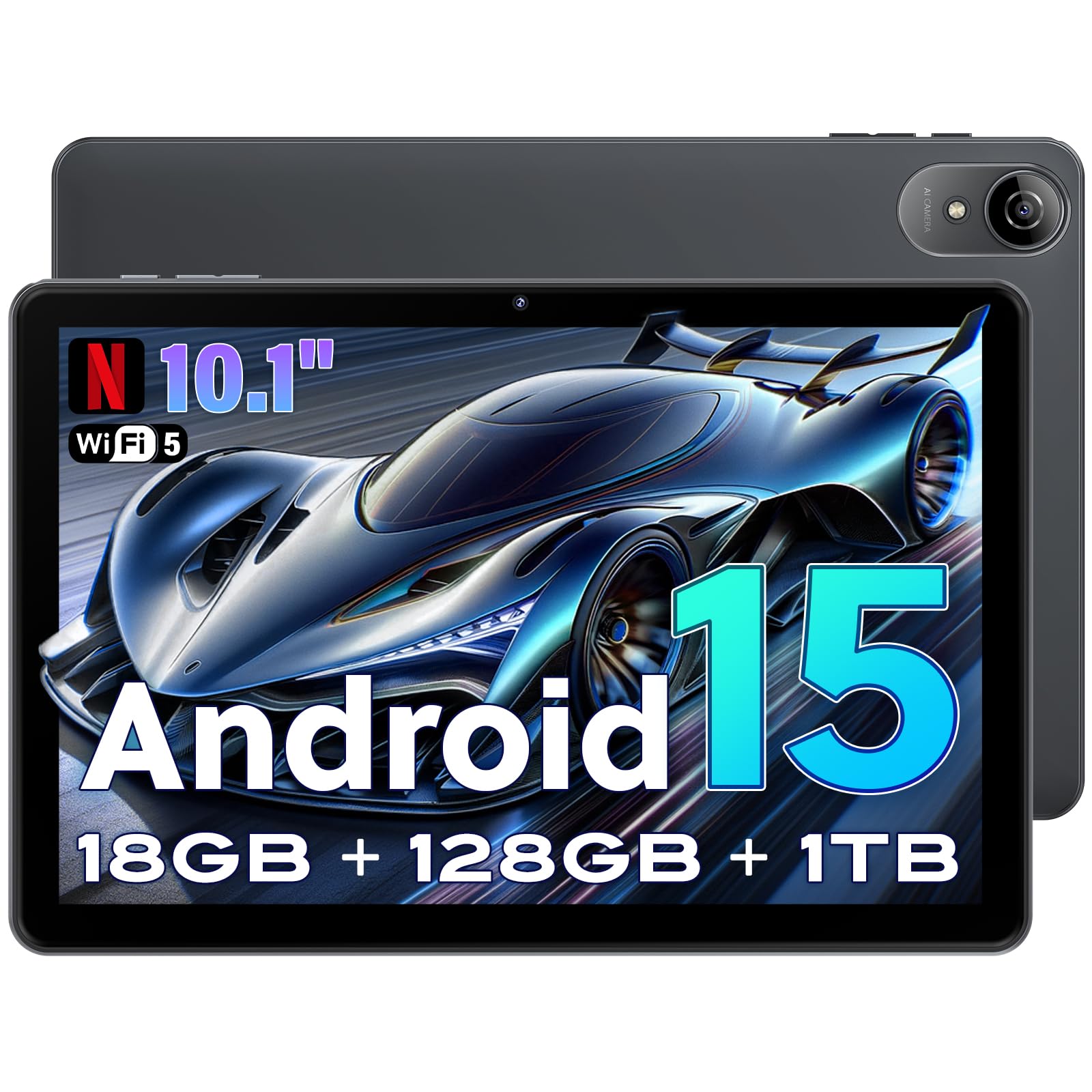 10 Inch Tablet,Android 15 Tablet with Octa-core Cortex,18GB RAM