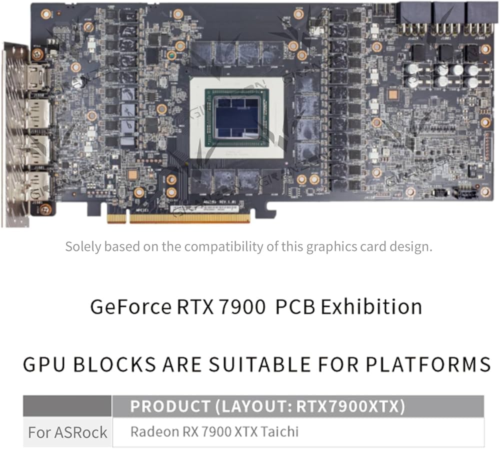 Amazon.co.jp: GPUウォーターブロック水冷ブロック ASRock AMD Radeon
