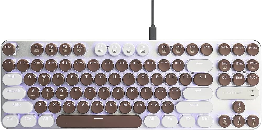 Amazon | E元素e-yoosoゲーミングキーボード有線87キー英文配列USB