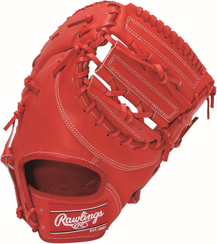 Rawlings 赤 硬式グローブ 左 ファーストミット Rawlings 硬式