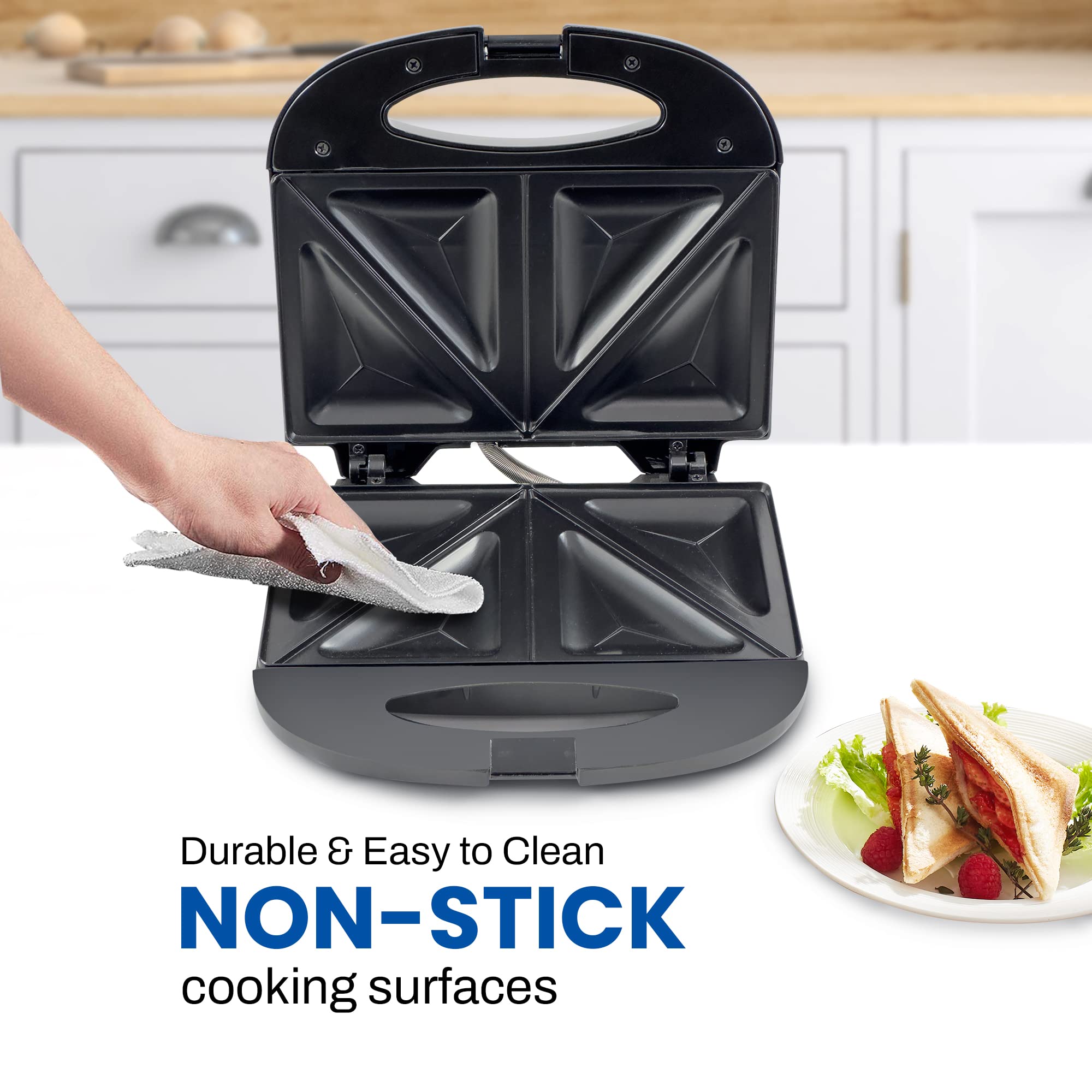 Elite Gourmet ESM2207 Sandwich Panini Maker Grilled Cheese Machine