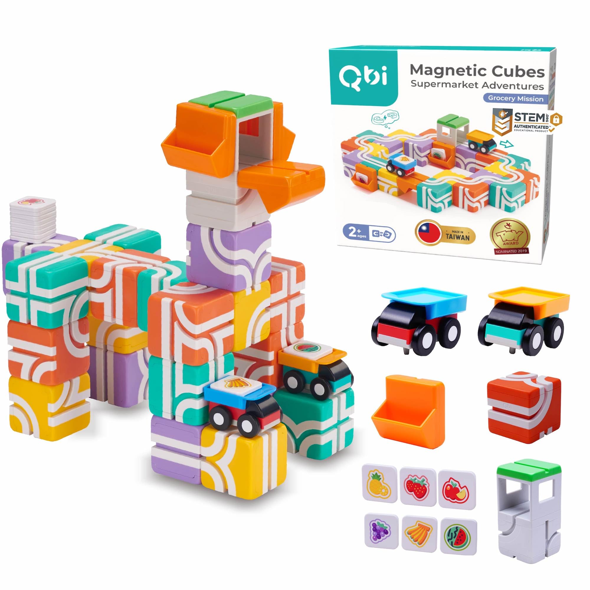 Amazon.com: QBI Magnetic Blocks for Toddlers Ages 2-4｜STEM