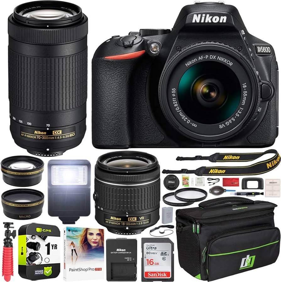 Amazon.com: Nikon D5600 DSLR Wi-Fi Digital SLR Camera with Double