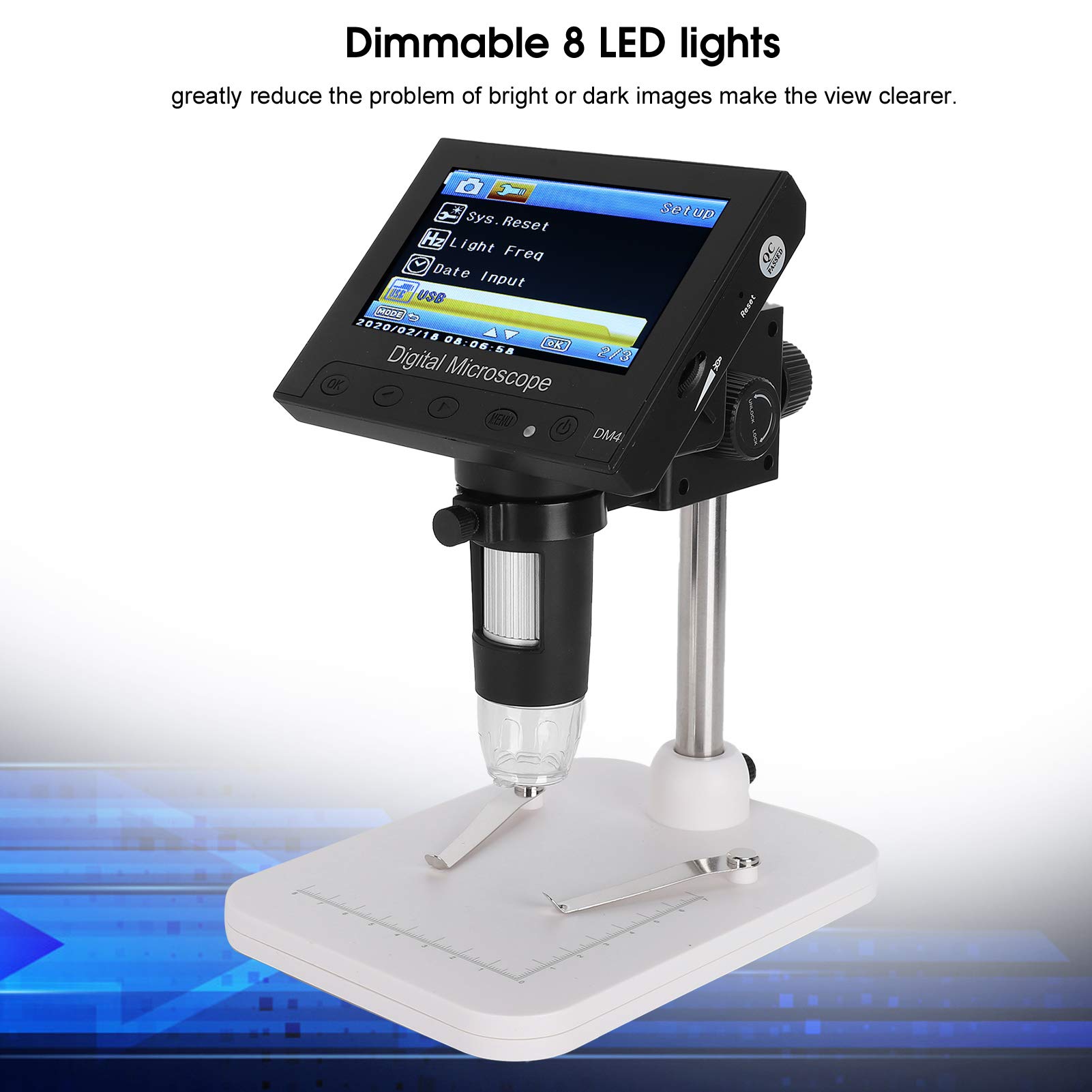 Amazon | デジタルマイクロスコープ、4.3インチDM4 1000X 2.0MPUSB