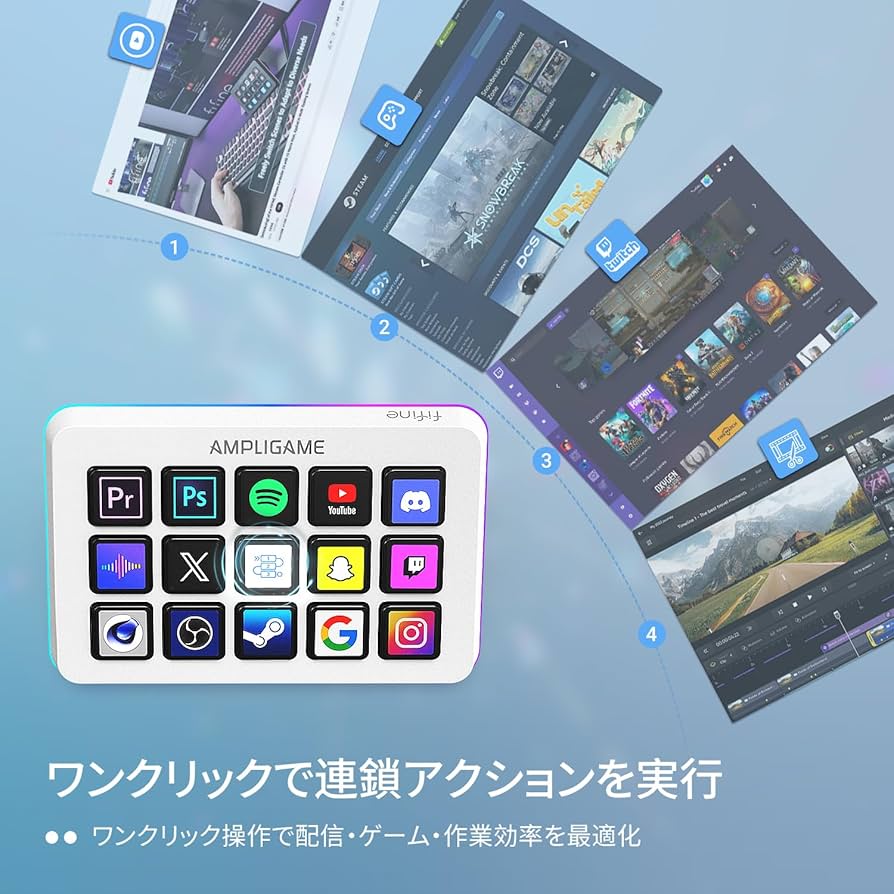 Amazon.co.jp: FIFINE Stream Controller 15LCDキー配列 左手デバイス