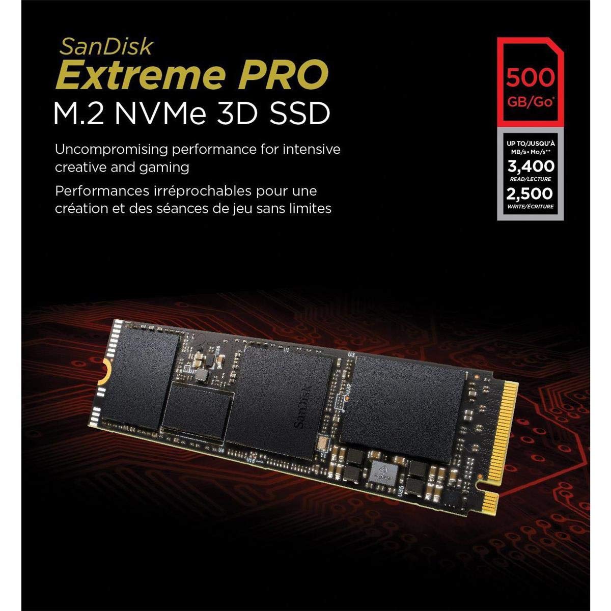 Amazon.com: SanDisk Extreme PRO M.2 NVMe 3D SSD - 500GB : Electronics