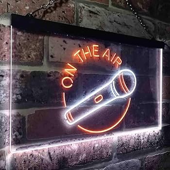 Amazon.co.jp: On The Air Microphone Dual Color LED看板 ネオン