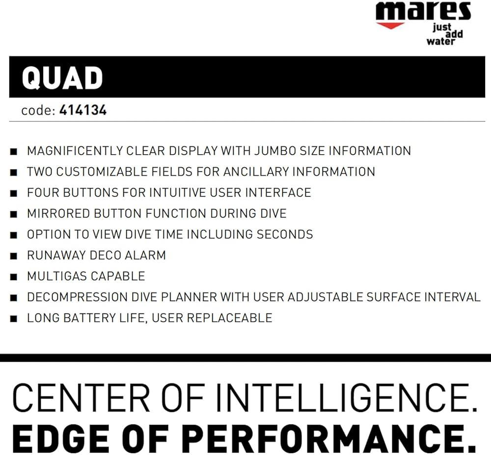 Amazon.co.jp: 【マレス】クアッド mares QUAD ダイブコンピュータ