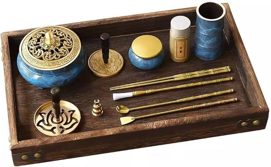 Amazon｜SciAza 中国 お香 セット 香炉 セット 中国 香道具 セット 拓