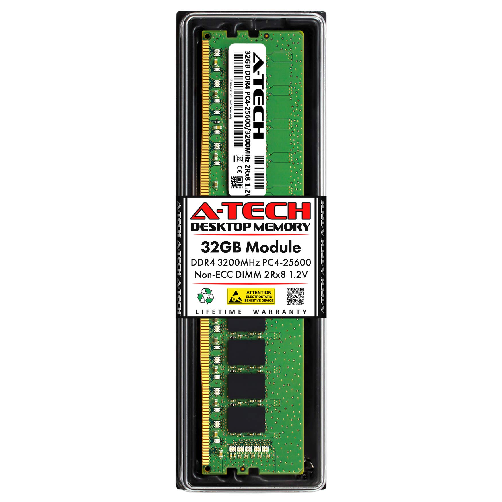 A-Tech 32GB DDR4 3200 MHz UDIMM PC4-25600 (PC4-3200AA) CL22 DIMM