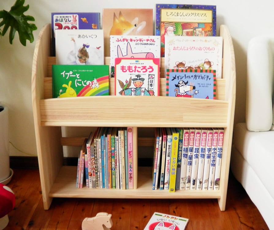 木遊舎 絵本棚 M800 無垢 中古 天然木 ナチュラル 絵本収納 木遊舎の絵