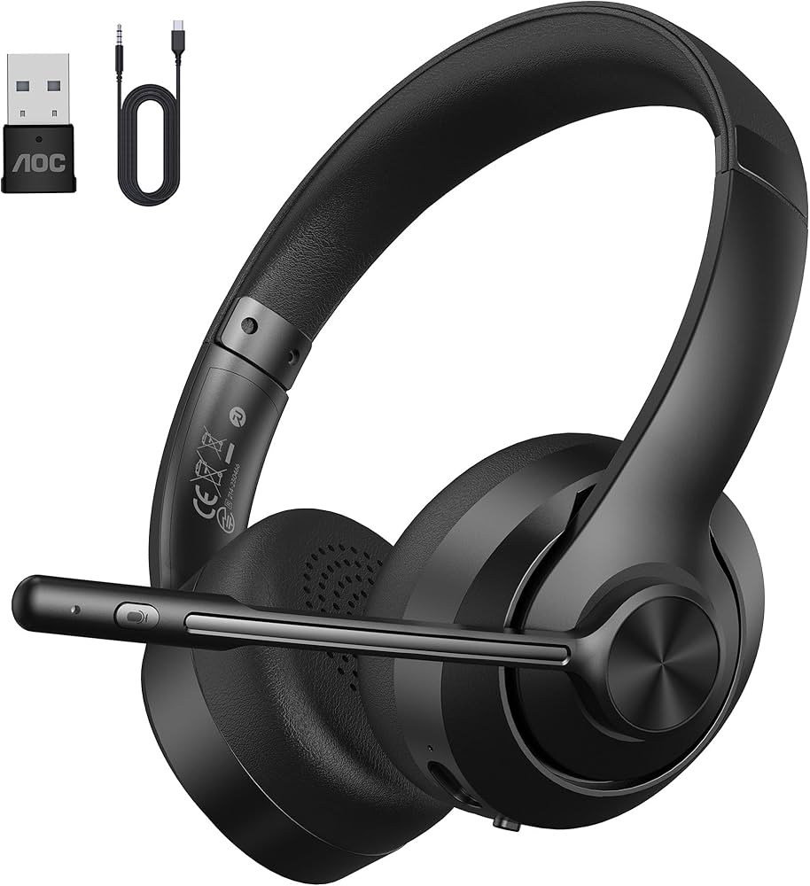 Amazon.co.jp: 【国内正規品】AOC ワイヤレスヘッドセット マイク付き