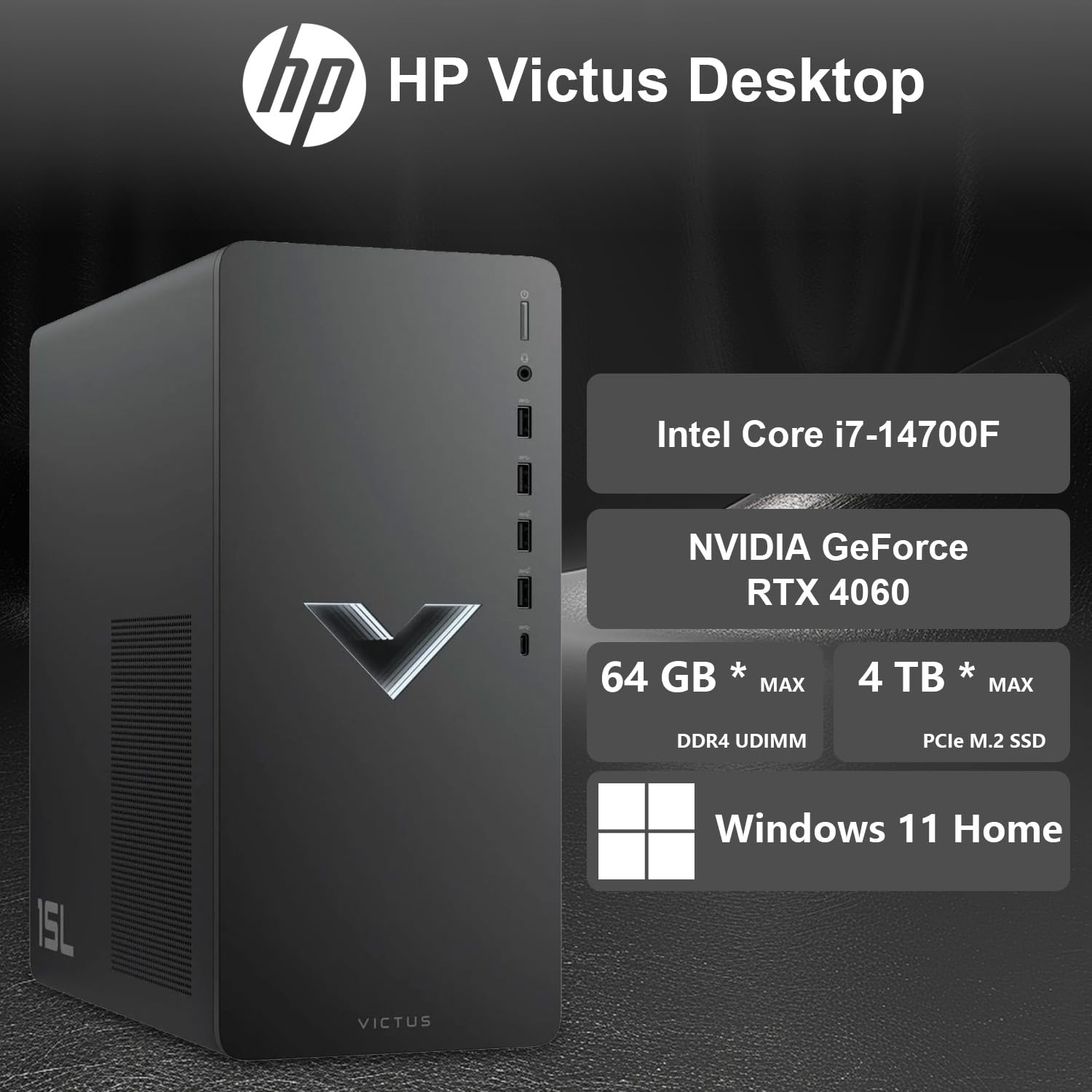 Amazon.com: HP Victus 15L VR-Ready TG02 Gaming Desktop, Intel i7