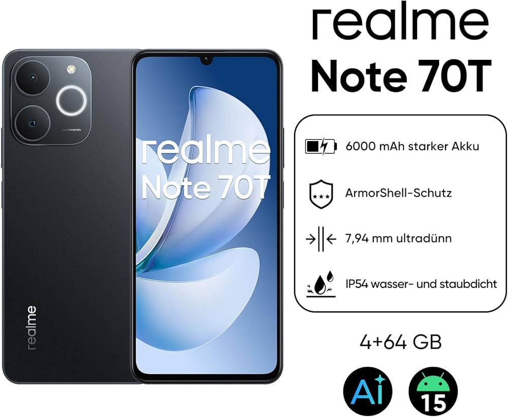 スマートフォン本体 Realme note 70T realme Note 70T 4GB/64gb