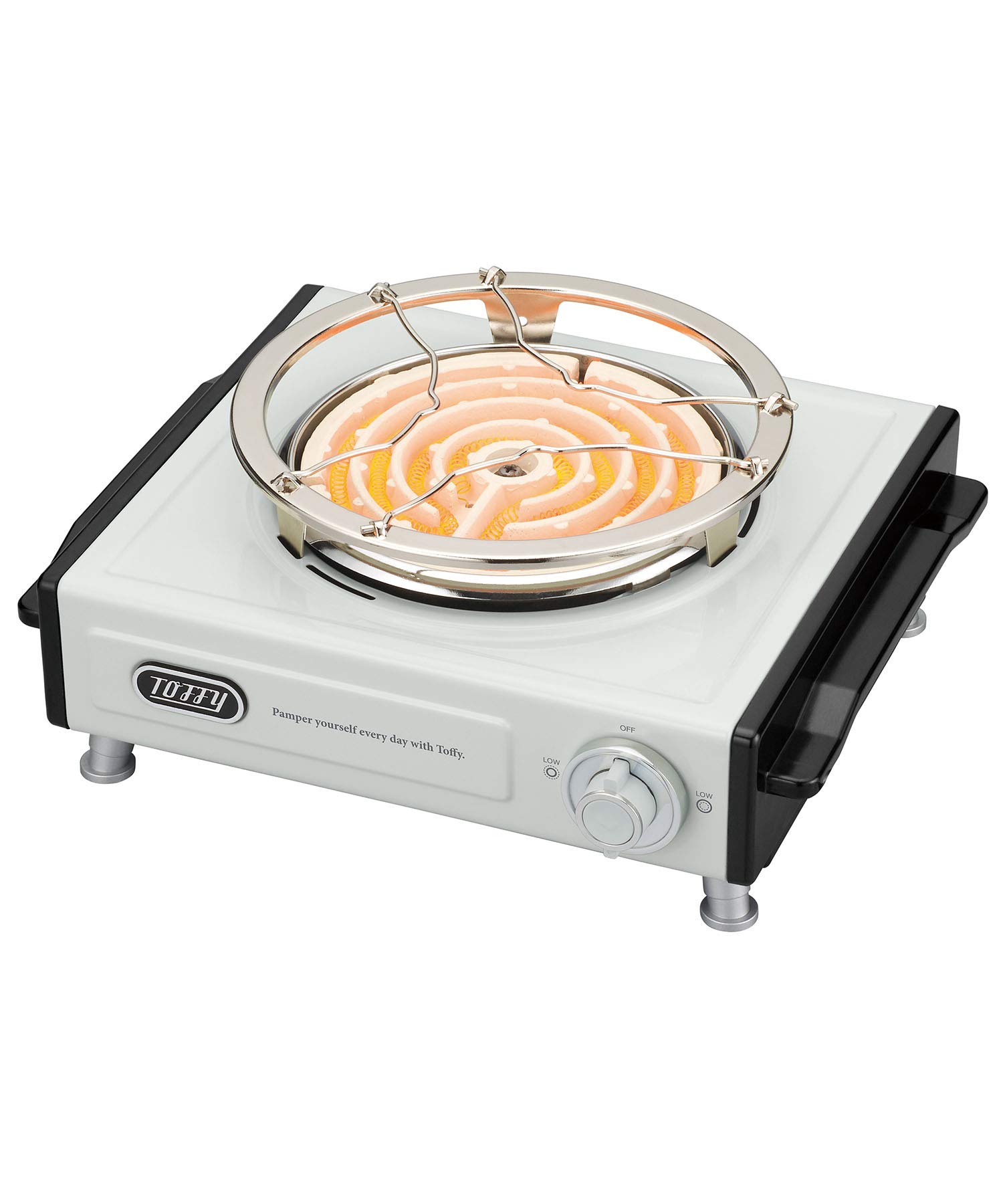 Amazon | 【Toffy/トフィー】 卓上電気こんろ K-SV1 (アッシュホワイト