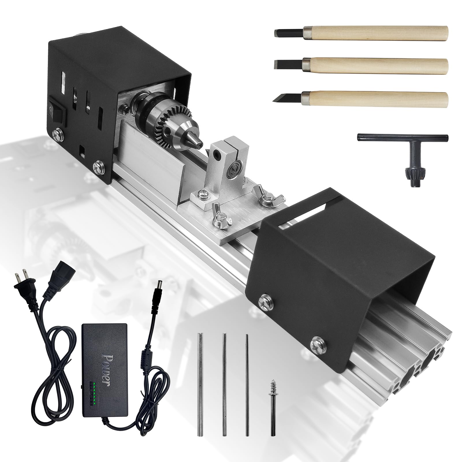 Amazon.co.jp: CXCESNS ミニ旋盤 旋盤機 ビーズ研磨機 木工旋盤 ミニ