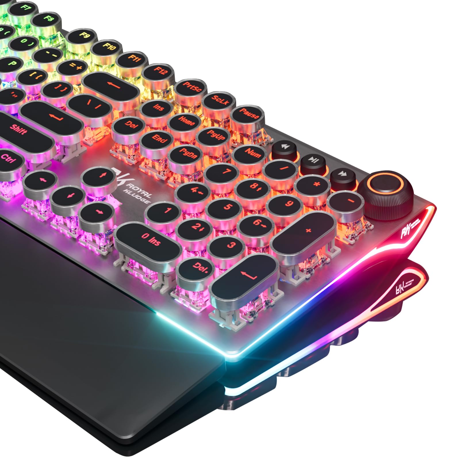 Amazon.com: RK ROYAL KLUDGE X108 Typewriter Keyboard with Knob