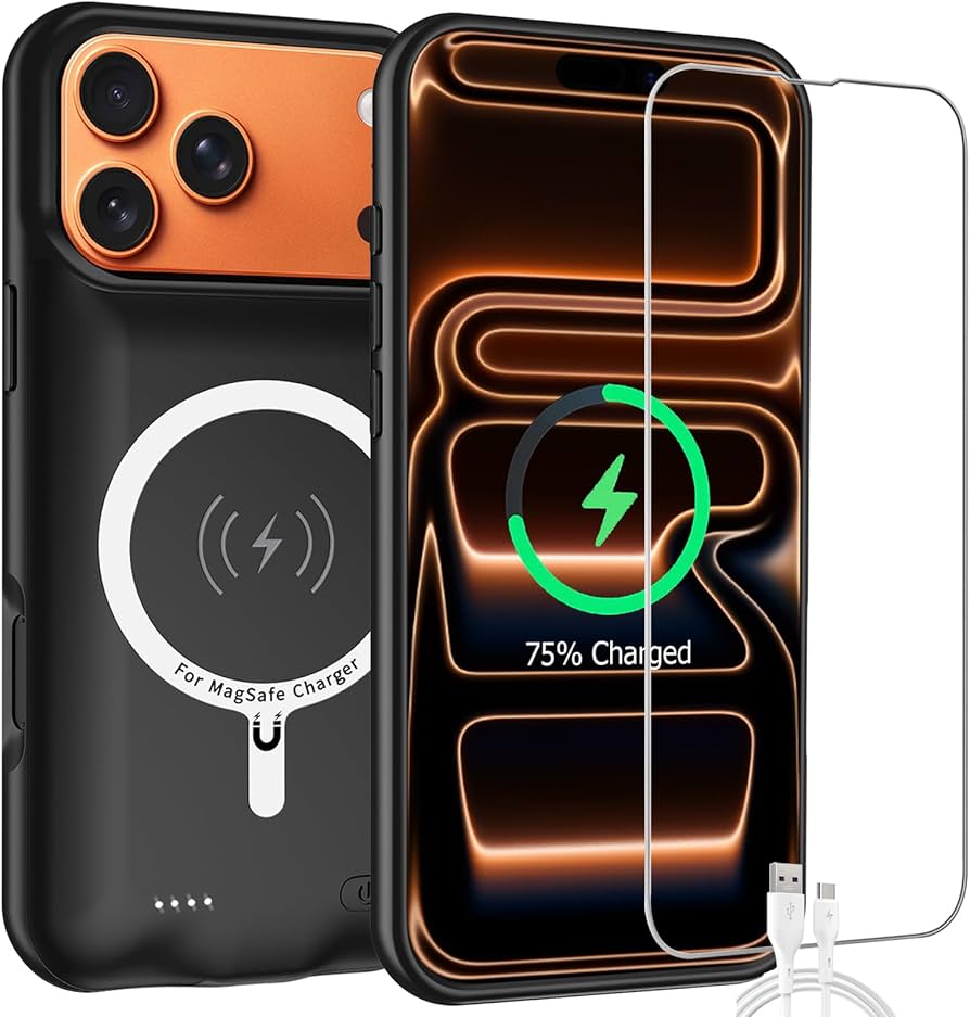 Amazon.com: Battery Case for iPhone 17 Pro Max, 12000mAh High