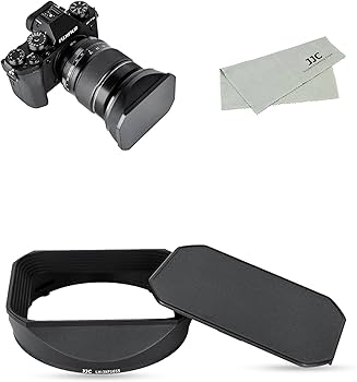 Amazon | JJC メタル 正方形 レンズフード + フードキャップ Fujifilm