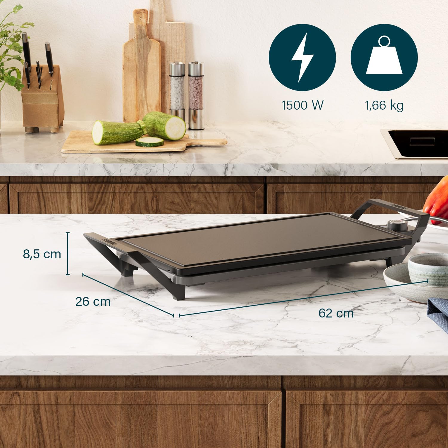 Princess Table Chef Premium Stone Grill – Extra Large Grill Plate