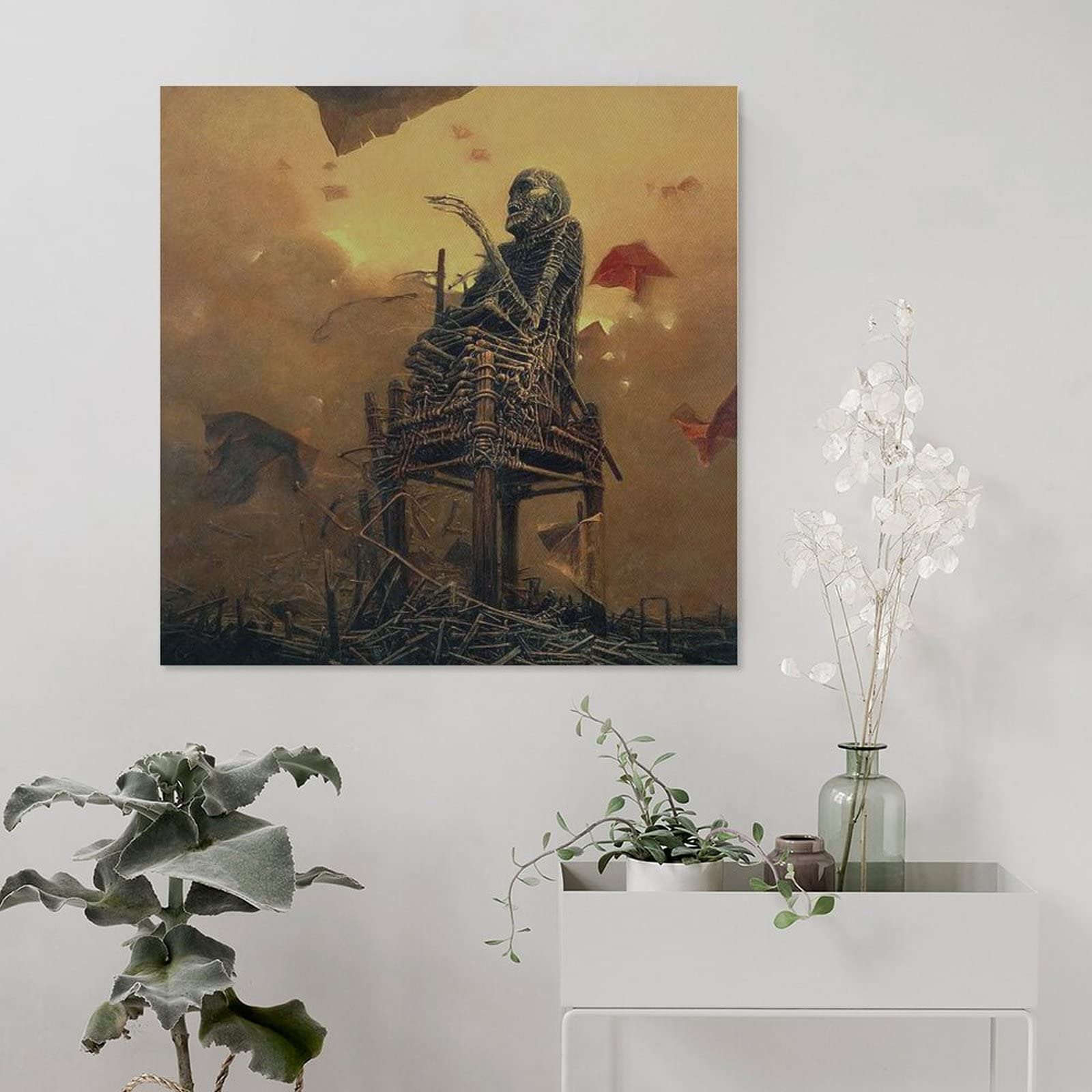 Amazon.com: Dark Art Zdzislaw Beksinski Untitled Abstract Canvas