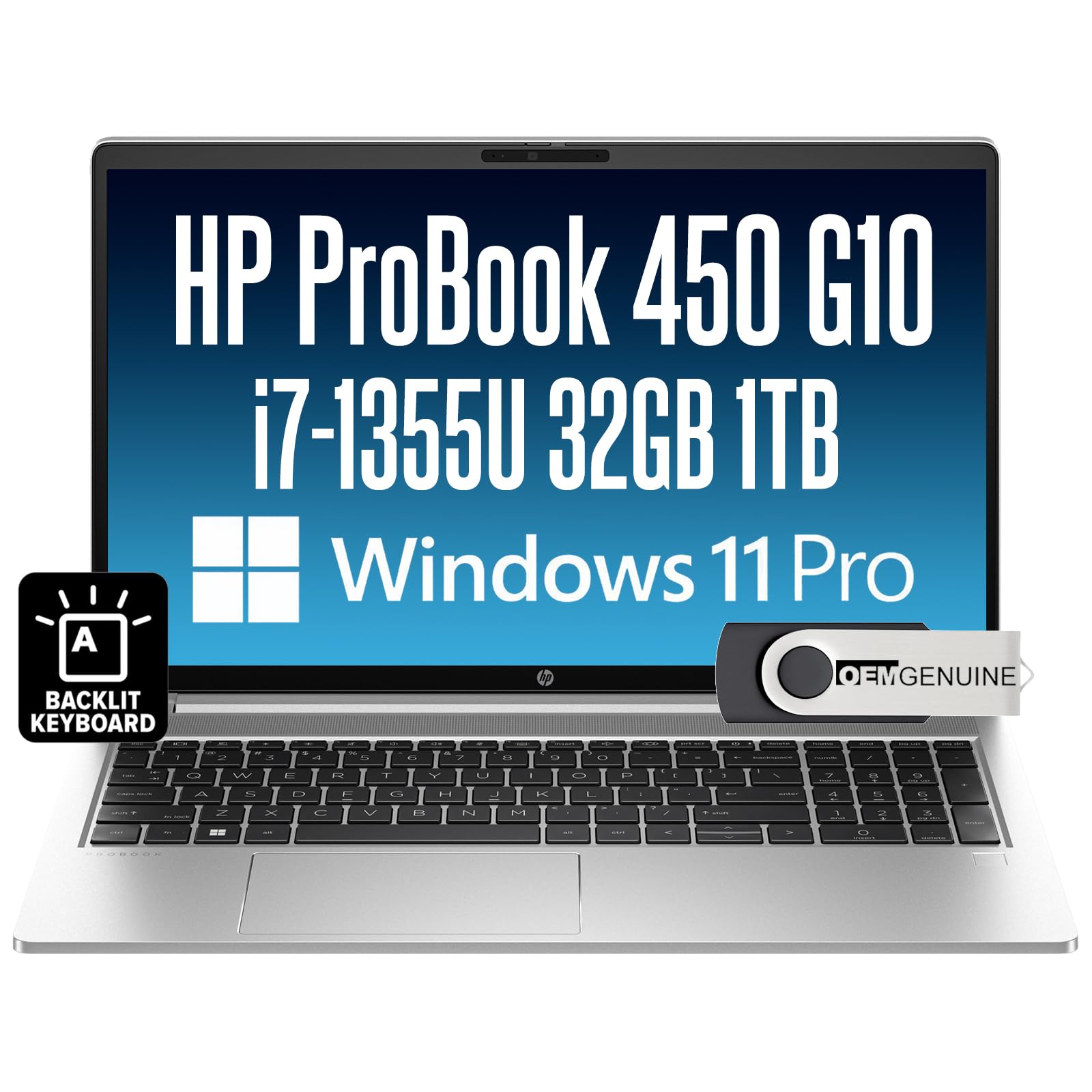 Amazon.com: HP ProBook 450 G10 Business Laptop 15.6” FHD Display