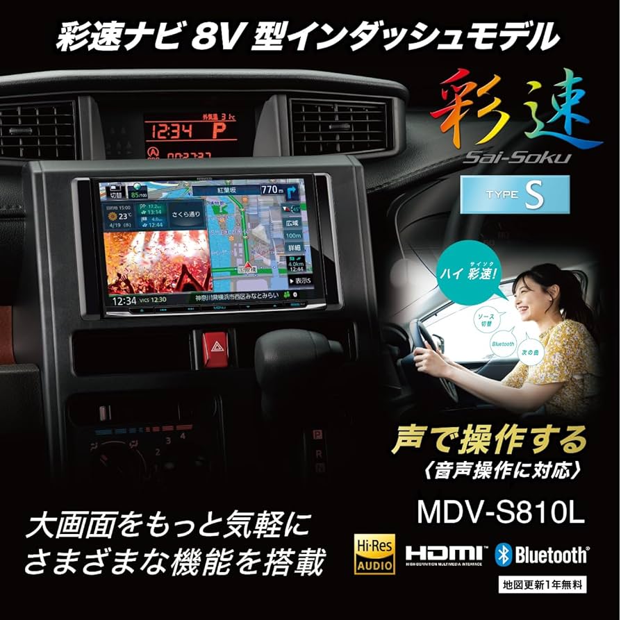 Amazon | ケンウッド(KENWOOD) カーナビ 彩速 8インチ MDV-S810L