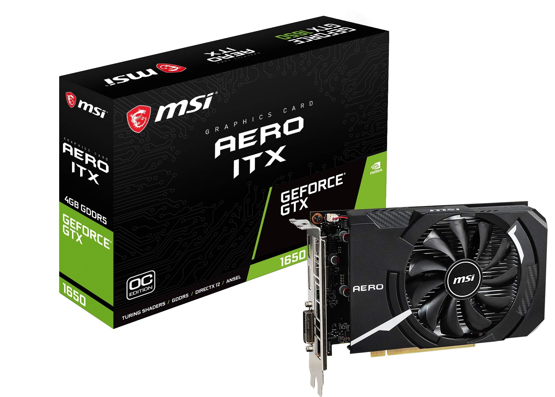 Amazon | MSI GeForce GTX 1650 AERO ITX 4G OCV1 グラフィックス