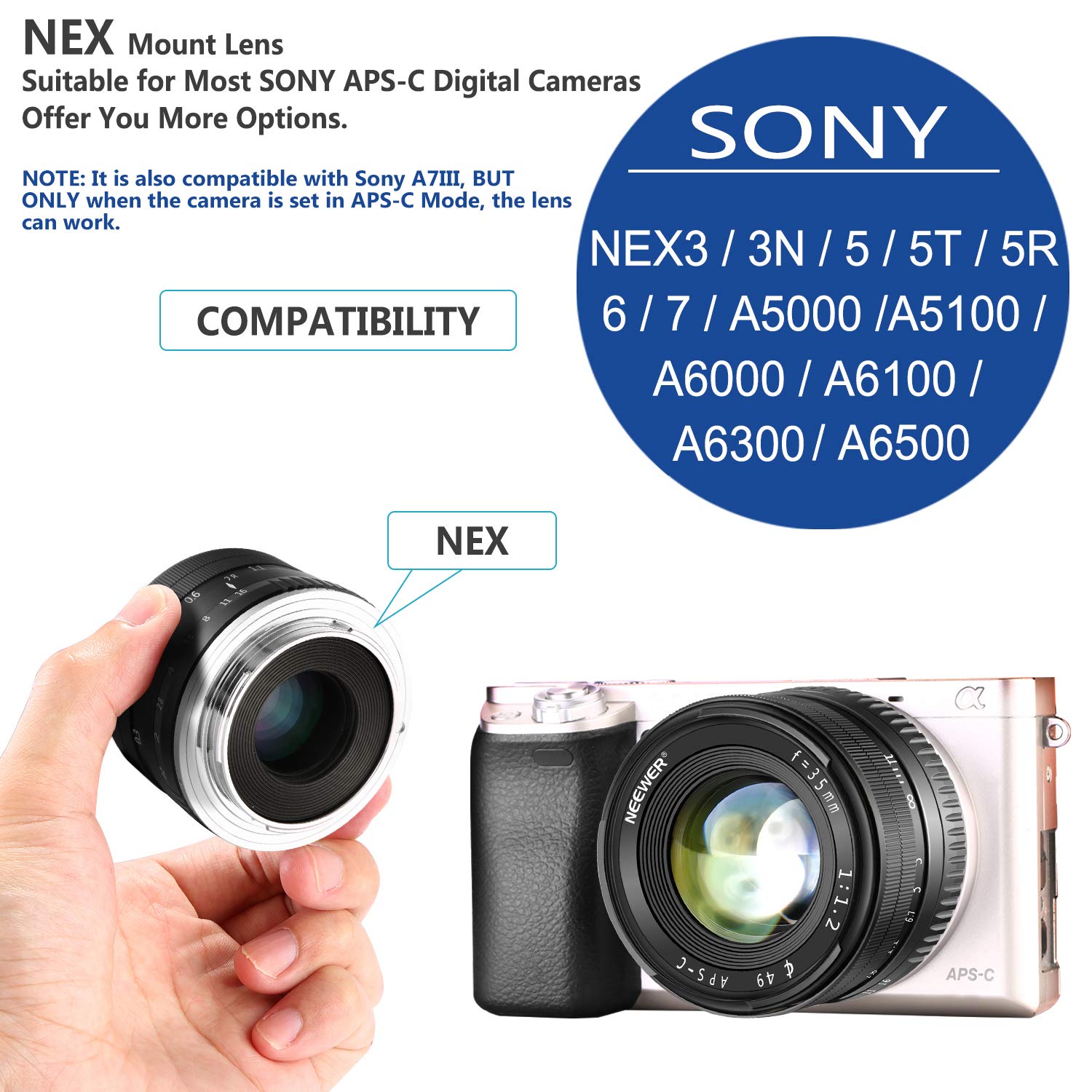 Amazon.co.jp: Neewer 35mm F1.2 大口径プライムAPS-Cアルミニウム