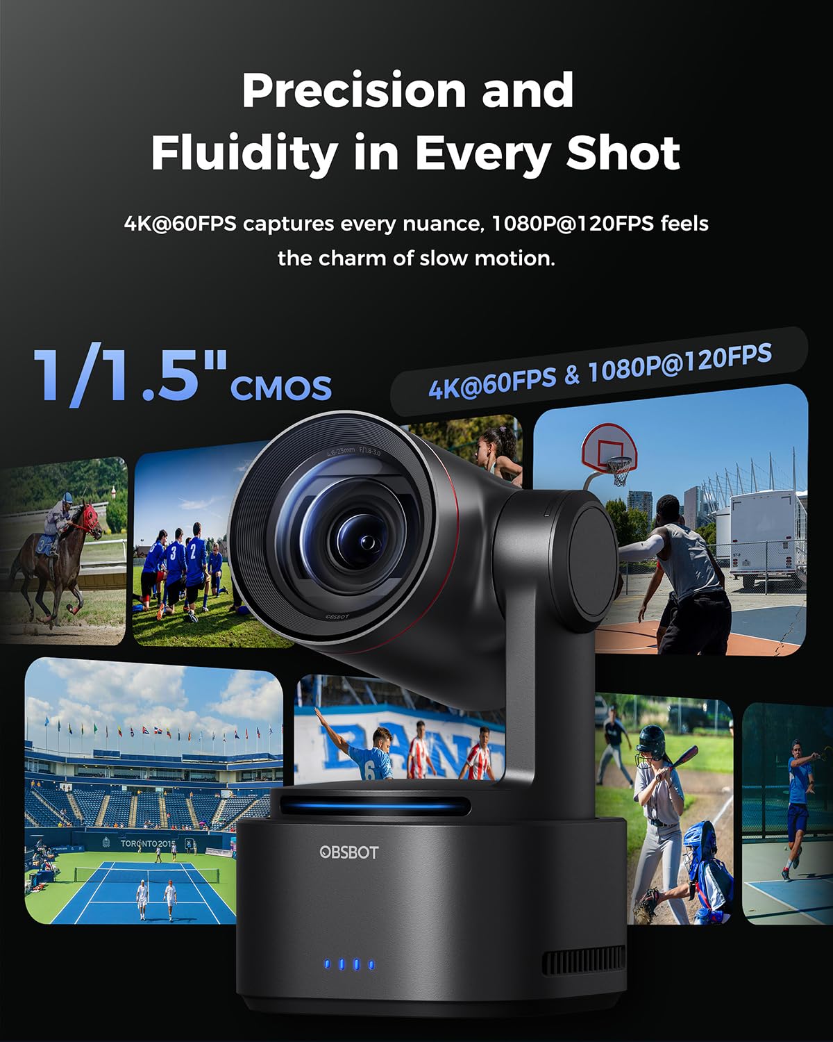 Amazon.co.jp: OBSBOT Tail 2 PTZR カメラ AI搭載 4K@60FPS 12倍