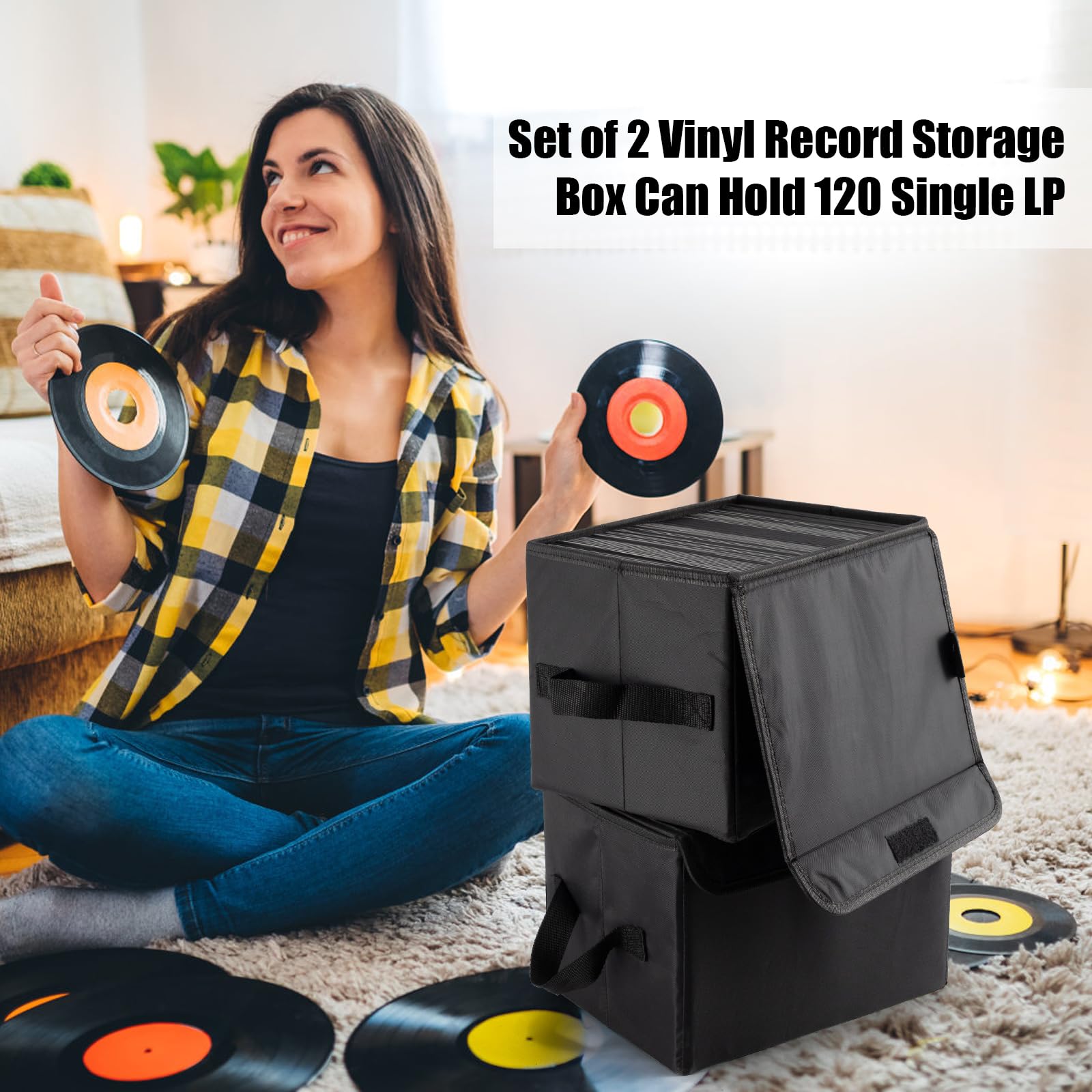 Amazon｜alavisxf xx 7インチ ビニールレコード収納ボックス ナイロン