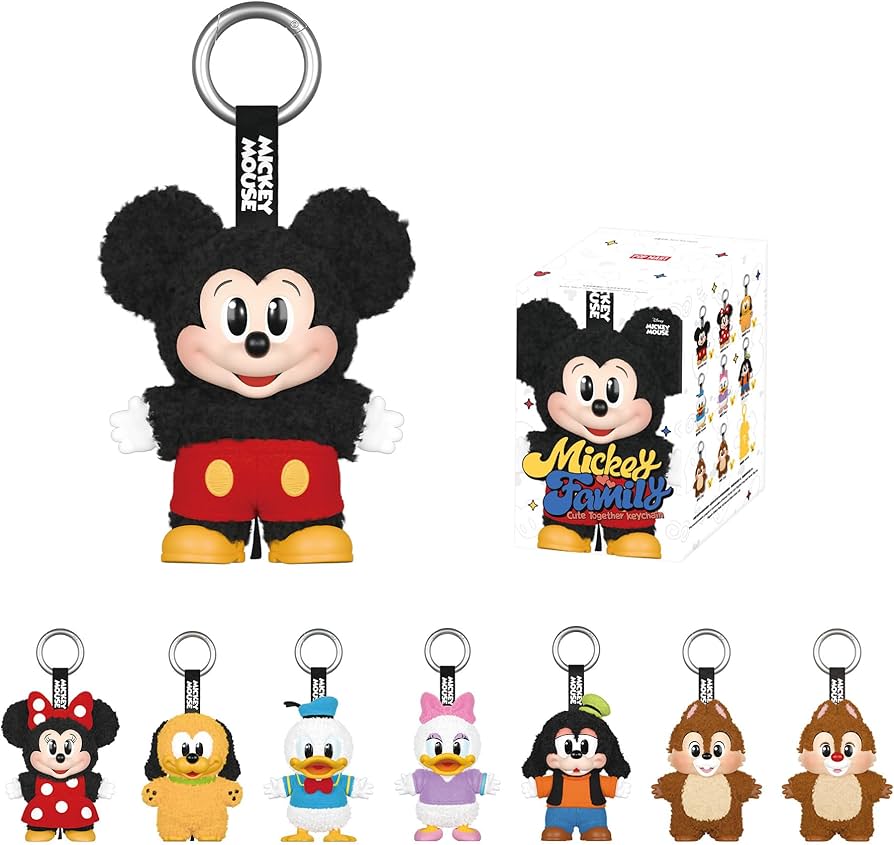 Amazon.com: POP MART Mickey Family Figures Cute Together Keychain
