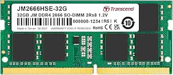 Transcend 32GB JM DDR4 2666MHz SO-DIMM : Amazon.co.uk: Computers