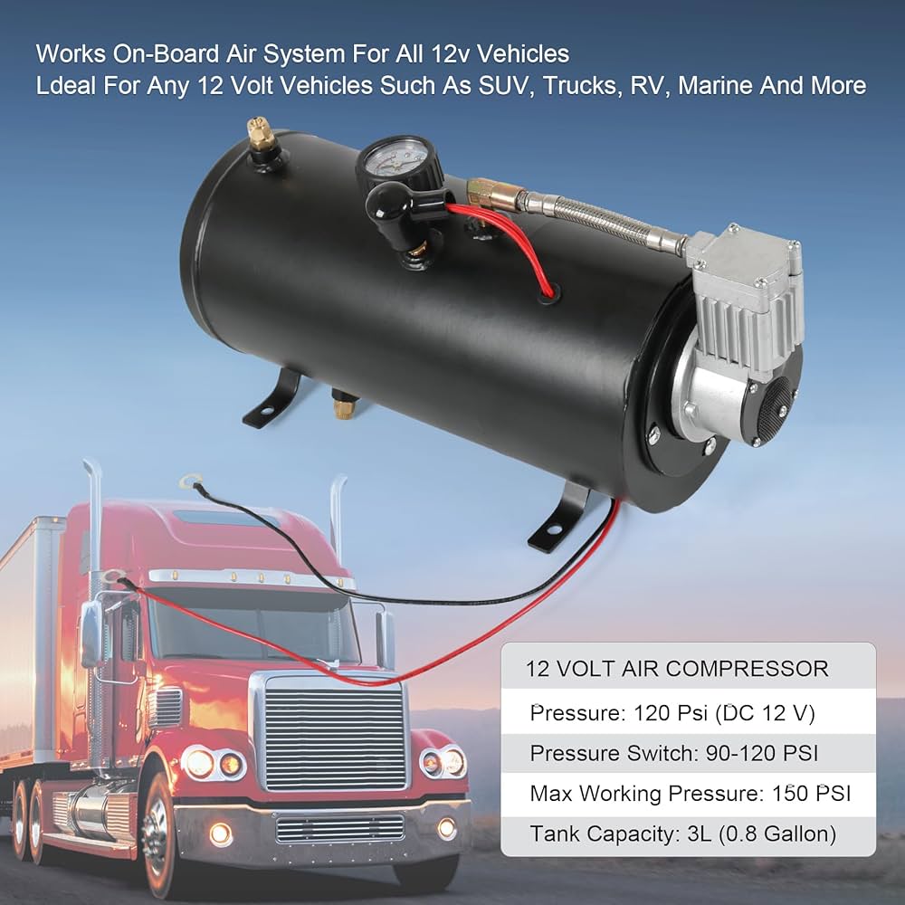 Amazon | LDMINDA DC 12V MAX 150PSI エアコンプレッサー 3リットル