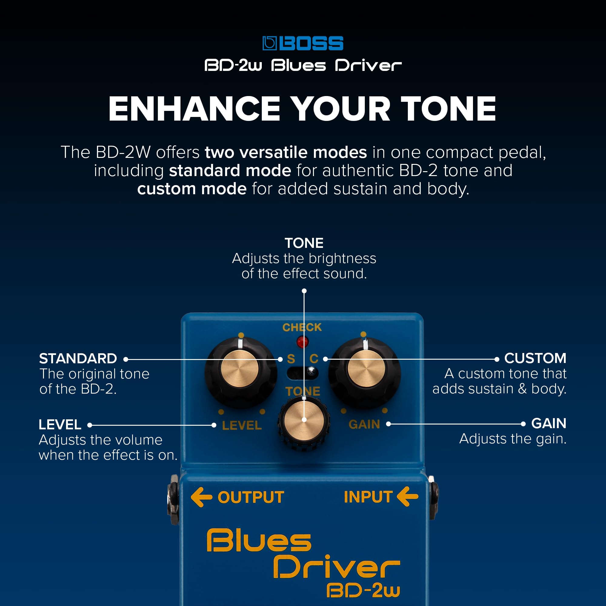 Amazon.com: BOSS BD-2W Blues Driver | Premium Waza Craft Guitar