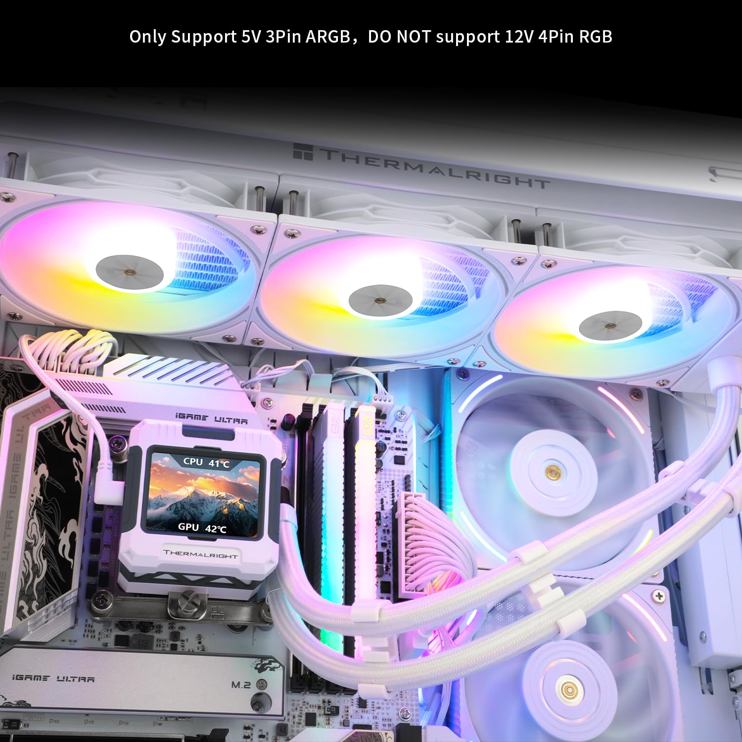 Amazon.co.jp: Thermalright FW 360 ホワイト ARGB-360mm V2 AIO CPU