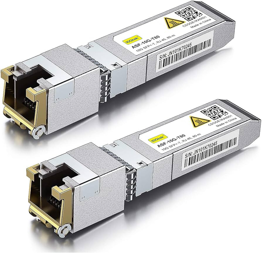 Amazon.co.jp: 10Gtek 10GBase-T SFP+モジュール, 10G-T 低発熱タイプ