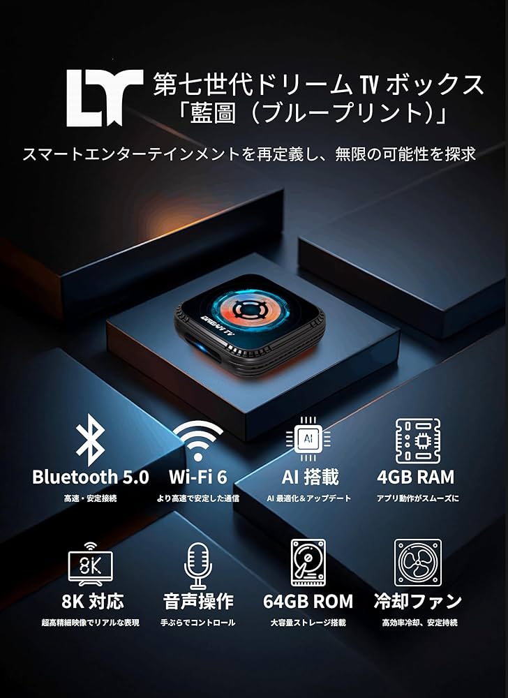 Amazon.co.jp: 【日本代理国内対応可】Dream BluePrint tv Box 第7世代