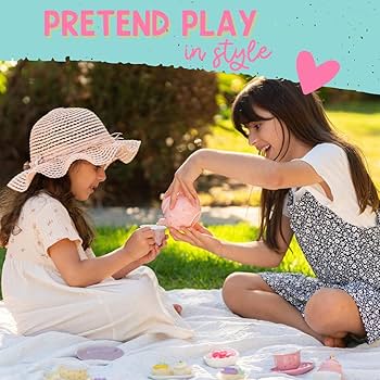 Amazon.co.jp: 女の子用磁器ティーセット – パステルとゴールドの水玉