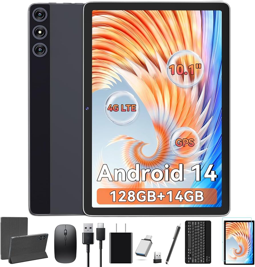 Amazon.com : Tablet 10.1 Inch Android 14, Octa-Core 5G WiFi, 4G