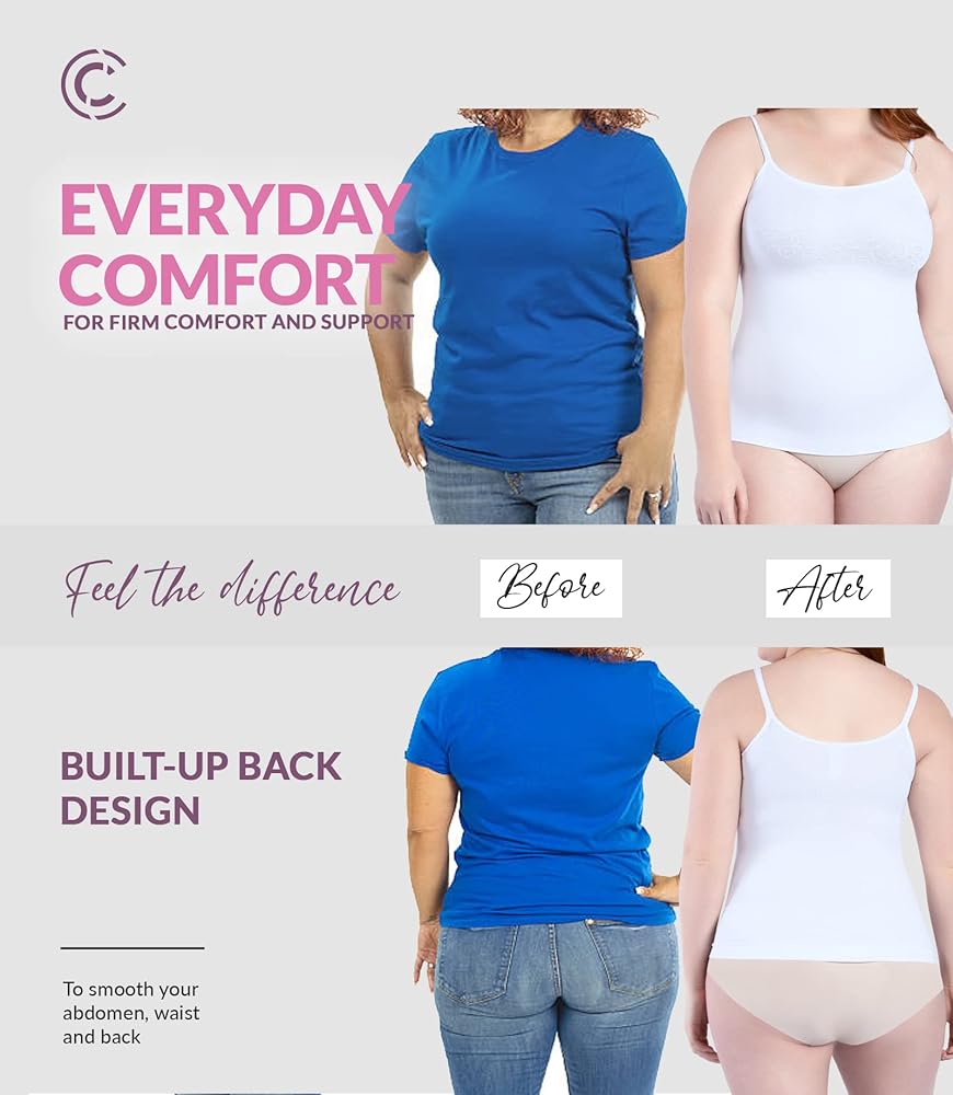 CURVEEZ Camisole Tummy Control Shapewear for Women, Compression