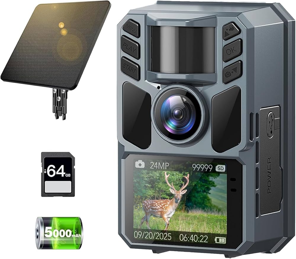 Amazon.co.jp: FKPCAM トレイルカメラ ソーラー式 【ソーラー式＆配線