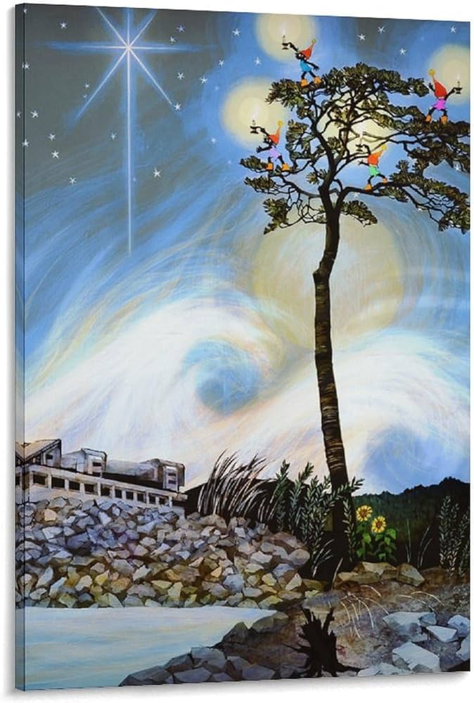 Amazon.co.jp: 藤城清治 陸前高田の奇跡の一本松 絵画 ポスター 工芸品