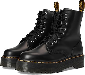 Amazon.com | Dr. Martens Women's Jadon Boot,Black Polished Smooth