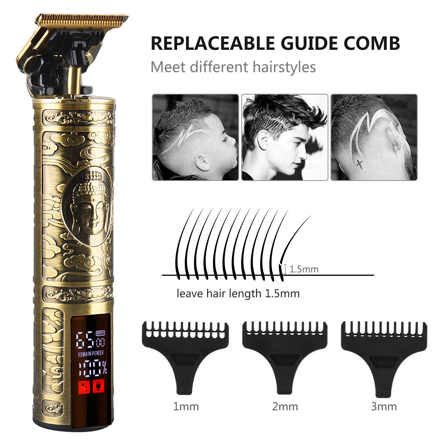 Amazon.co.jp: プロフェッショナルヘアクリッパー 男性用 電動ヘア