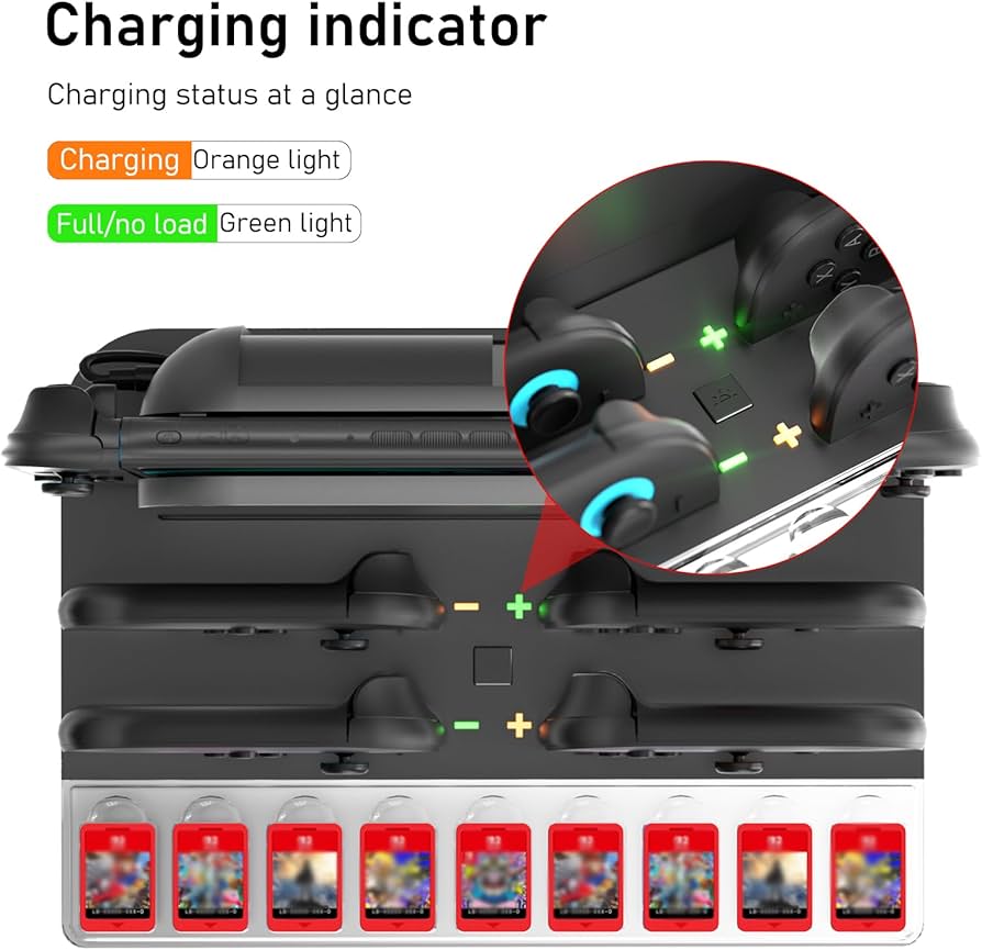 Amazon.co.jp: Nintendo Switch 2(2025)用充電器充電ドック、RGBライト