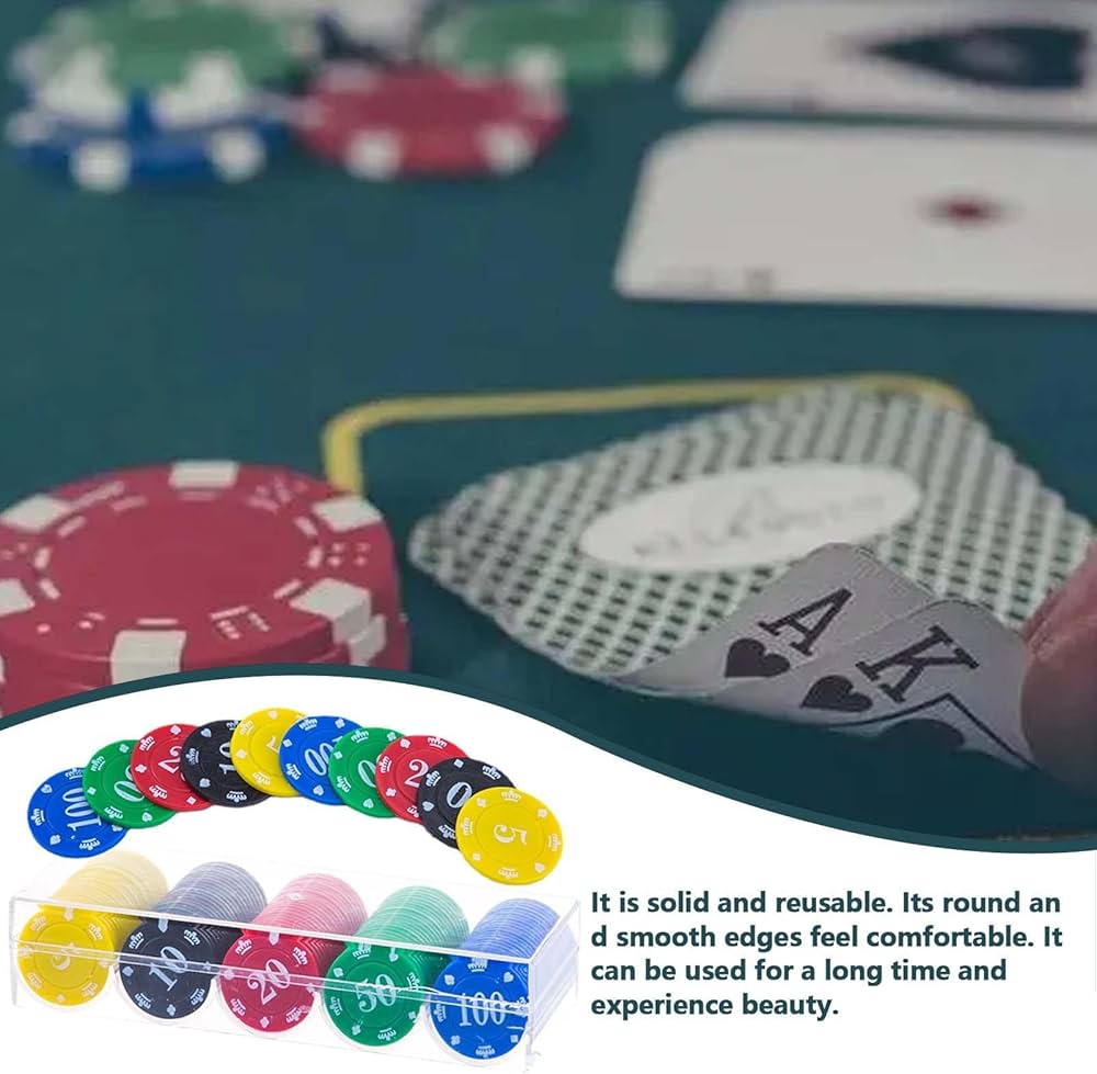 Amazon.co.jp: ゲームチップ | 100 個のプロ仕様のカジノ グレードの