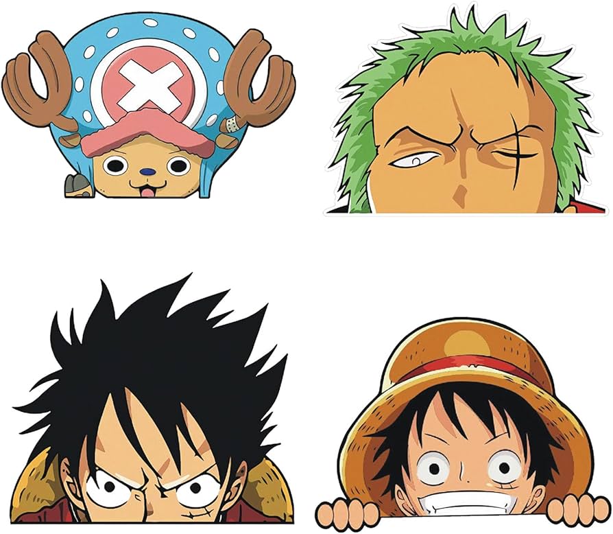 Amazon.co.jp: カーステッカー ワンピース ルフィ ゾロ チョッパー 4個