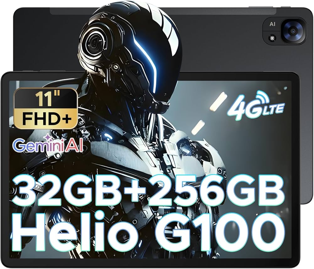 DOOGEE Tab E3 Tablet 11 Zoll, Helio G100 Octa Core 32GB RAM+256GB