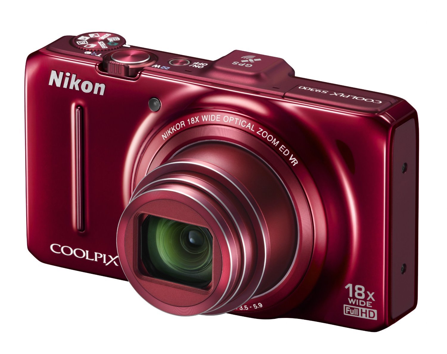 Amazon.com : Nikon Coolpix S9300 16.0 MP Digital Camera - Red